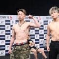 会場騒然　フライ級次期挑戦者決定戦ＫＩＮＧカズＶＳ野田蒼の舌戦にドラゴンも乱入「何が若頭じゃ」「運営にいえよ」