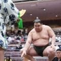 三段目旭富士が序ノ口デビューから決定戦含め19連勝　隠岐の浜を寄り切り