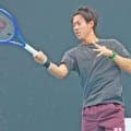  錦織圭 ジュニアと激しくラリー練習 