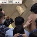 「今日も翔猿が観客席の中に」実況アナ言及の2日連続“客席ダイブ” 熱戦の一コマに「今日も飛んだ」またも話題