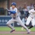大谷翔平、第２打席は四球選ぶ　ここまで左二塁打、四球で２打席いずれも出塁