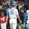 【日本ハム】上原健太、７回２死から１球投げたところで右脚の違和感訴え降板　検査のため病院へ
