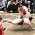 若隆景が３敗同士の一番に勝利　豪ノ山に勝ち、首位を１差で追う