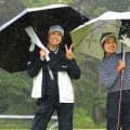 女子ゴルフ、激しい降雨の影響で第２Ｒが中断　ブリヂストンレディス