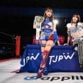【東京女子】プリプリ王座戦調印式、上福ゆきが王者荒井優希に「顔蹴ったら許さないからね」