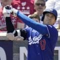 大谷翔平が９試合連続安打　中前へクリーンヒット　変則左腕に苦しめられるも今季最長記録更新