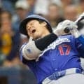 大谷翔平、５打席目は四球で出塁　チームは８回に３点追加で４点リード