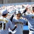 阪神・森下　プロ初２打席連発　立石バットで１３号＆１４号　佐藤輝と競演キング並走　セ３０勝１番乗り