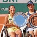 上地結衣 全仏OPダブルスで連覇達成