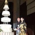元幕内剣翔、披露宴と断髪式　現役CA妻・祐華さんとケーキ入刀、琴桜、霧島ら約90人がはさみ