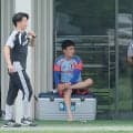 【Ｗ杯】遠藤航、４日目で初めてグラウンドに姿を見せるも依然別メニュー調整続く　チームは４日で３度目の練習会場変更で本来の練習場で実施