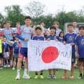 【Ｗ杯】子どもたちから「ブラボー」なエール　日本代表練習開始前に現地の補習校の子どもたち６５人と交流
