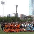 すみだにラグビー熱！東京・墨田区ラグビーフットボール協会主催イベントｉｎ 野球場に約２００人！地元出身の女子プロゴルファー・葭葉ルミも激励、地域の競技浸透加速！