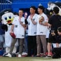 【ロッテ】OB岡田幸文氏、大嶺祐太氏、加藤翔平氏がセレモニアルピッチ「TEAM26デー」