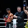【ONE】TEAM TEPPEN山﨑一央が左ハイでダウン奪いチェン・ジャーイーに判定完勝