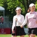 古江彩佳&西村優菜が1打差2位で週末へ 岩井ツインズは4位 渋野&勝は16位