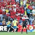 「エグすぎん？」衝撃の“101キロ爆速弾”！ブラジル代表FWヴィニシウス、相手DFを翻弄→強烈シュート炸裂「こんなん止められない」