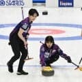 【カーリング】女子決勝第1E　後攻スタートの北海道銀行が２点先制
