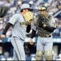 【阪神】またまた荒れ模様のハマスタ　村上頌樹打たれ接戦に　4月は乱打戦2試合と雨天中止