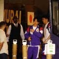 日本代表がベースキャンプ地に帰還…体調不良の町野修斗はマスク姿　前日チュニジアに４-０大勝