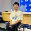車椅子テニス国枝慎吾さんノーバウンド始球式　ドジャース日本人トリオの活躍に「我々の誇り」