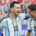 【Ｗ杯】“神の子”メッシが２発　単独最多を更新する通算１８点　今大会５ゴール目　アルゼンチン連勝で１次Ｌ突破…ＰＫ失敗もなんの