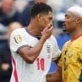 “口を覆った”のに退場にならず…英代表MFベリンガムへの新ルール未適応が波紋　主審の対応に疑問噴出「不平等な扱いだ」【W杯】