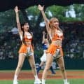 「チアのガタイいいっすねぇ」「来てるやん！」台湾チアがオレンジ＆白ユニのユニホームでキュートなダンス披露　西武が統一とコラボイベント