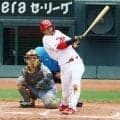 【広島】名原典彦が同点の３号ソロ、阪神村上頌樹から左翼外野スタンド上段まで飛ばす一撃