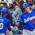 大谷翔平、敵地で珍しい行動　生還後に少年ファンとハイタッチ…試合前にはボール投げ込む粋な対応