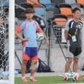 【Ｗ杯】左膝負傷の久保建英、ブラジル戦前日練習も別メニューで試合出場は厳しい状況か　テーピングを施し、グラウンド上には姿を見せる