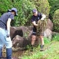 【ラグビー】静岡ブルーレヴズの岡崎颯馬が磐田市・今ノ浦川で清掃活動