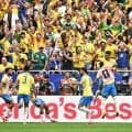 日本対ブラジルに６万8777人、スタジアム全体がカナリアカラーに染まる