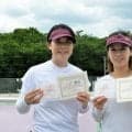 優勝の2ペアが全国へ　ピンクリボンレディーステニス岩手県大会