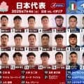 伊藤龍之介、初キャップ獲得へ 日本代表、新大会初戦でイタリア代表と対戦