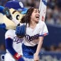 須田亜香里が始球式でダイナミックフォーム披露も大暴投「キャー！」スタンドまでとどろく悲鳴あげるも笑顔でグラウンドを後に