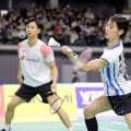 【バドミントン】初出場の「わたぐち」ペアが競り勝って１回戦突破　田口真彩「良かったところを自信にしていきたい」