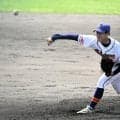 追加点はやれないピンチを2連続三振でしのぐ　昭和学院の宮子投手