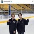 本田真凜が宇野昌磨との「しょまりん」ショット公開　新カップル結成後初の練習公開