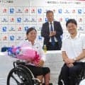 車いすテニス　上地結衣　生涯ゴールデンスラム達成の快挙に「実感が、まだあまりない。お祝いのメッセージとかで徐々にわいてくるのかな」