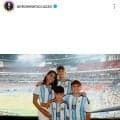 【Ｗ杯】メッシの美人妻　へそ出しユニ姿で歓喜ショット！「神様、ありがとう！」決勝へ「ファミリー最高」