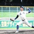 勝利までアウト一つだった　京都文教・玉井投手が投じたスライダー