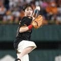日テレ黒田みゆアナが始球式　左腕から豪快フォームもノーバンならず　再び３バウンドで「残念です」　３年ぶり２度目マウンドも前回と同じ