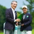 大会名誉会長で明治安田の永島社長が感謝　昨年無観客も今年は9000人／明治安田レディス最終日