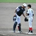 強力打線の中京を六回まで3失点に抑える　多治見・高井捕手のリード
