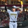 【阪神】佐藤輝明、激しいガッツポーズでファン煽る　広島ハーンから勝ち越し打→死球→警告試合に