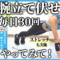 腕立て伏せを毎日30回、1週間続けてみて！フォームが安定して、胸と腕に効きやすくなるからおすすめ