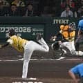 阪神　坂本誠志郎にアクシデント　ワンバウンドした投球が右手に直撃でベンチ裏で治療　数分後に再びグラウンドへ