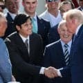 大谷は「レジェンド」　トランプ氏がドジャース面会　山本、佐々木も