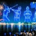 夜空にDeNA選手、ドローンで描く　横浜で26日、ギネスにも挑戦